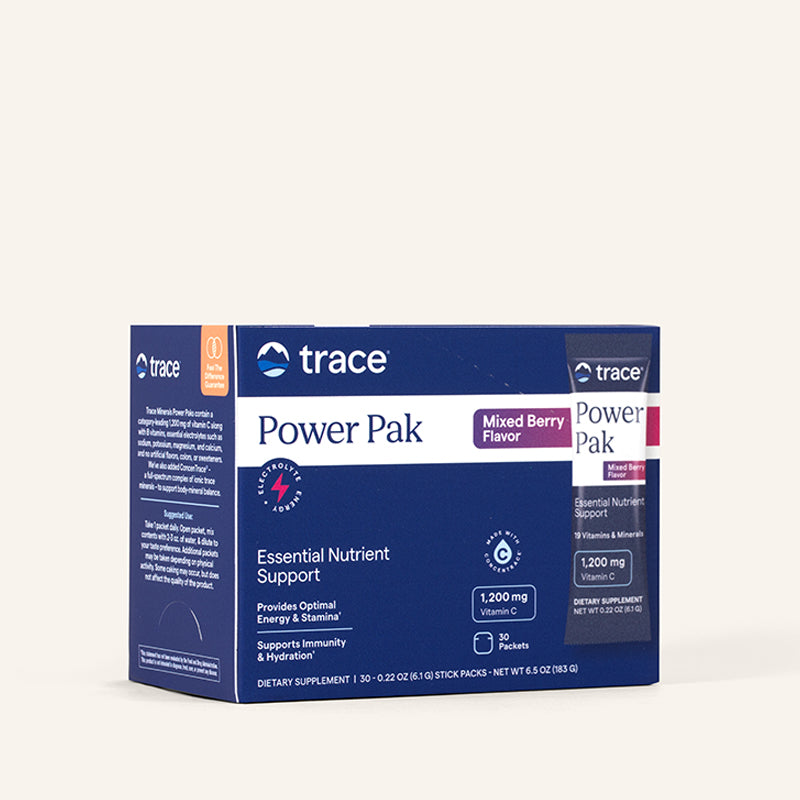 PowerPak (Mixed Berry) Vit. C + Electrolitos x30. Trace M. - Trace Minerals