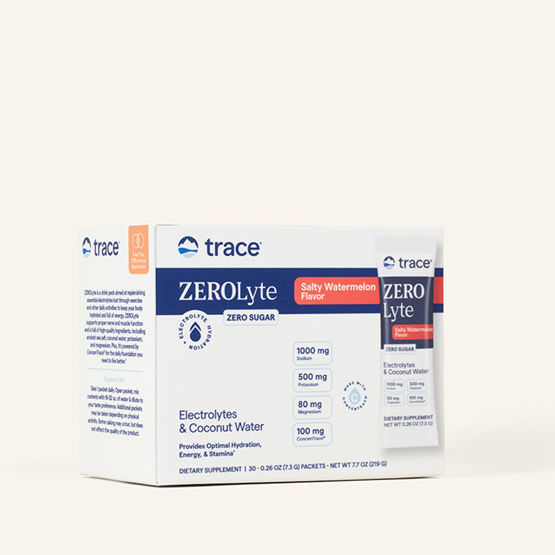 ZeroLyte Electrolytes (0 Sugar/Azucar) x30 Packets - Trace Minerals - Trace Minerals